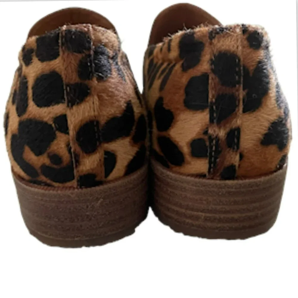 Madewell The Frances Loafer in Leopard Calf Hair Truffle Multi Color Size 7 - Picture 7 of 15